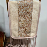 Tooled Leather Fringe Crossbody