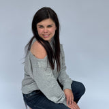 Shoulder Cutout Knit Top