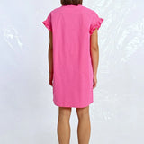 Smock and Ruffle Dress