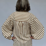 Three Quarter Sleeve Stripe Top