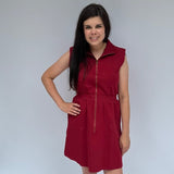 Zip-up Mini Dress