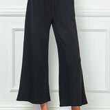 Navy Scuba Wide Leg Pant
