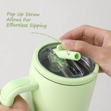 40oz Foldable Straw Lid Double-Layer Insulated Tumbler