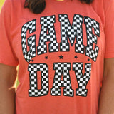 RTS Orange Checkered Game Day Tee