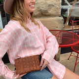 Leather clutch