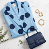 Plus Blue Polka Dot Blazer