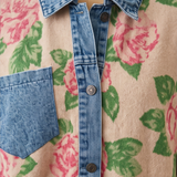 Flower and Denim Cardigan