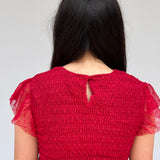 Red Polka Dot Chiffon Dress