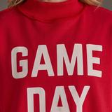 Red Reversible Sweatshirt Game Day to Sunday Funday