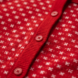 Textured Balloon Sleeve Button-Down Cardigan