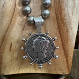 Vintage Vibes with a Bold Twist Coin Necklace