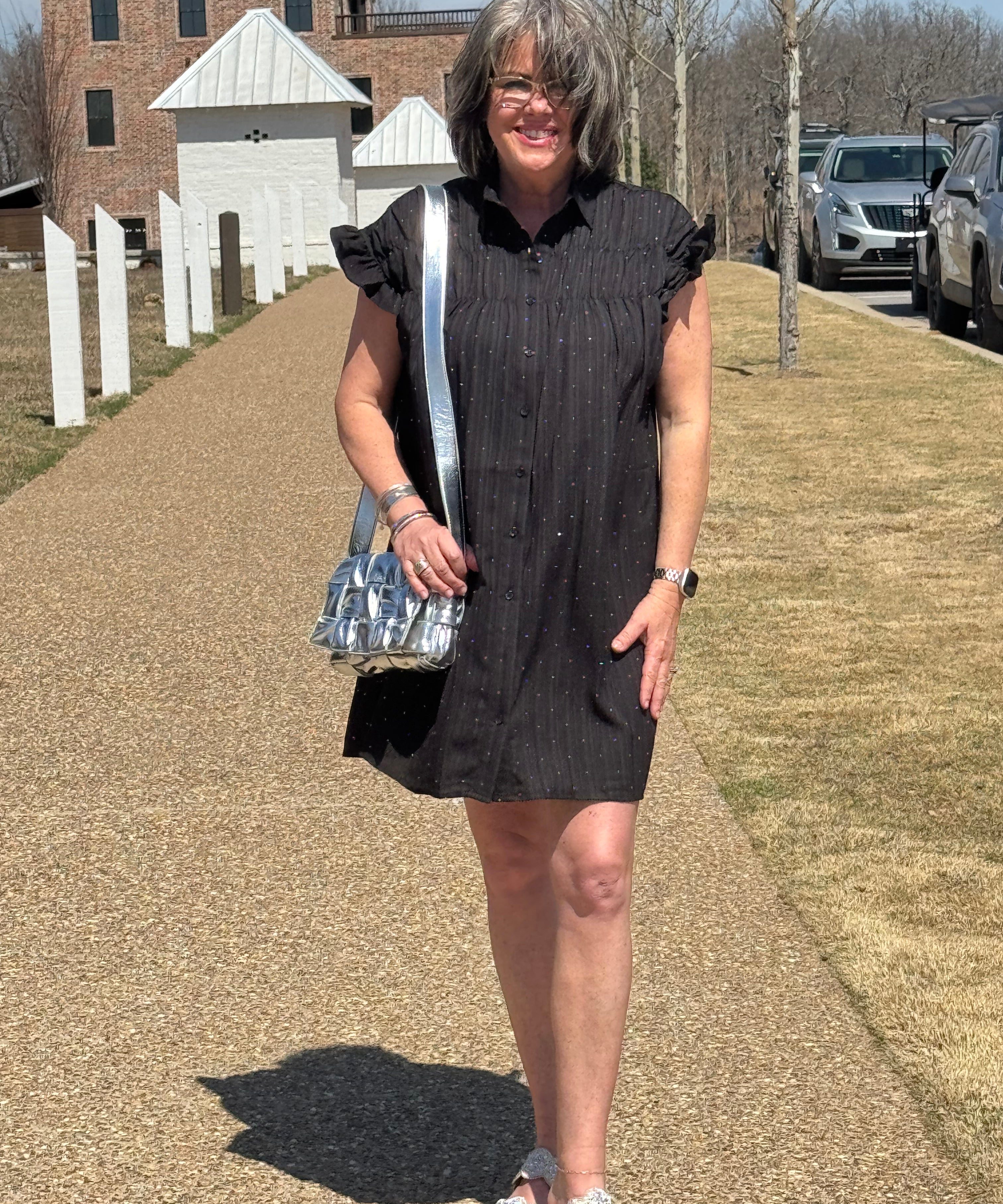 Ruffles and Rhinestone Dress