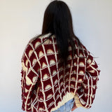 Square knit sweater