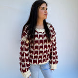 Square knit sweater