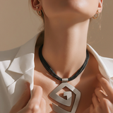 Swirl Meets Geometry Pendant Necklace