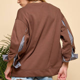 Stripe Detail Long Sleeve Sweatshirt