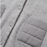 Padded Hooded Cape Vest with Snap Front