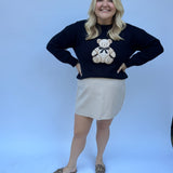 Navy Sweater with Bear