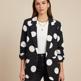 Polka Dot Cropped Blazer