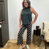 Flare Crop Dot Pants