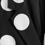 Plus Black n White Polka Dot Blazer