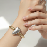 Bold Mixed Metal Cuff Bracelet