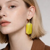 Sunshine with Sass Yellow Drop Earrings