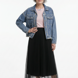 Show Stopping Pearl Denim Jacket