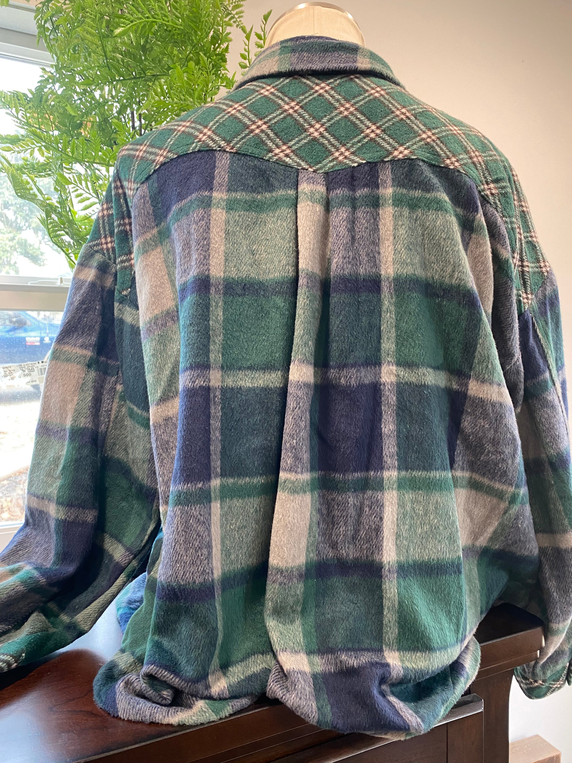 Green and Blue Plaid Shacket