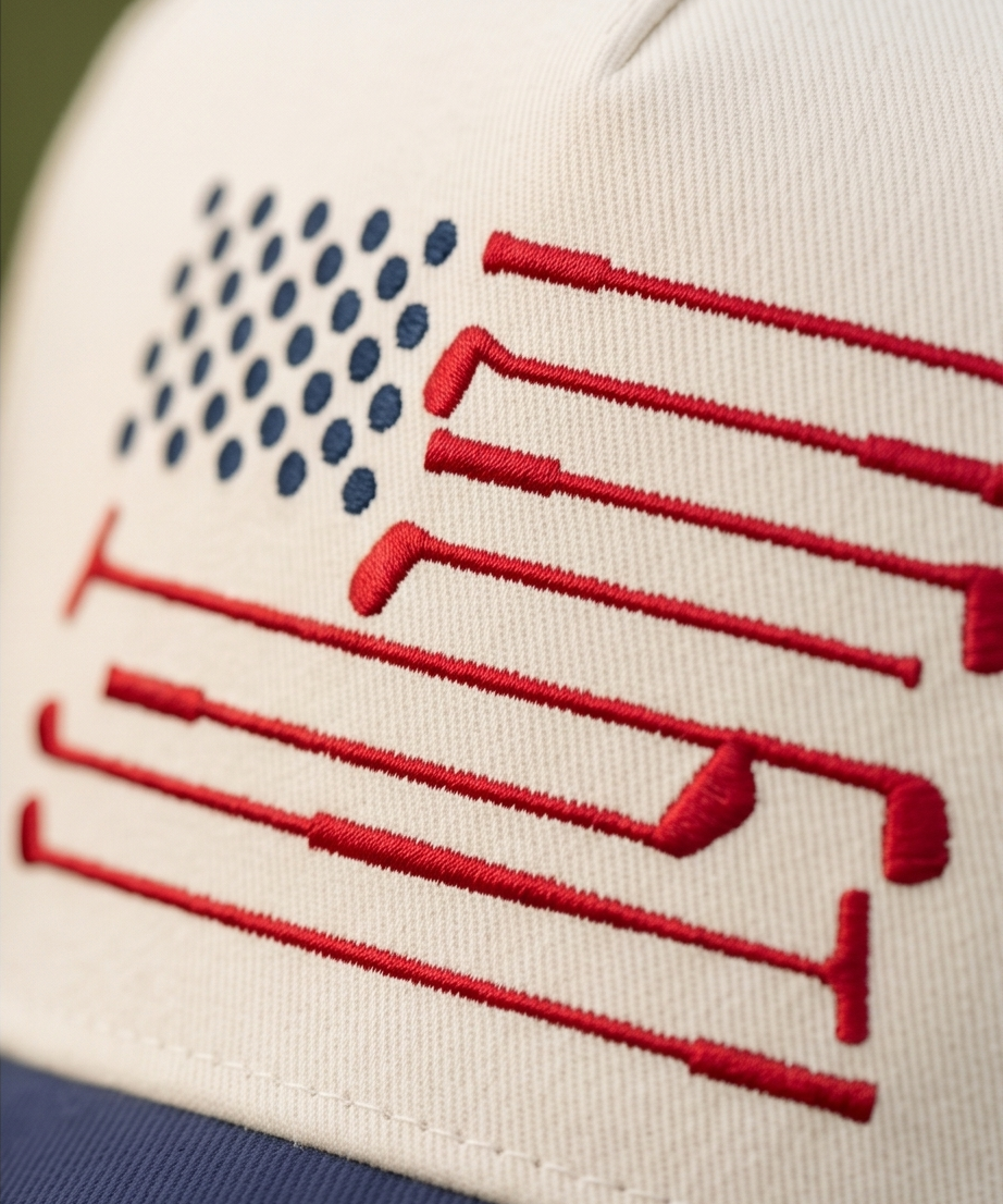 American Flag Golf Hat