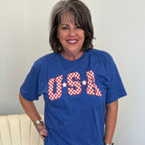 Short Sleeve checked USA TShirt