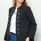 Buttoned Long Sleeve Jacket