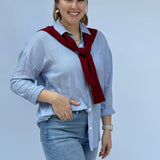 Preppy Mock Sweater Wrap
