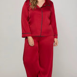 Red Satin PJ - Curvy