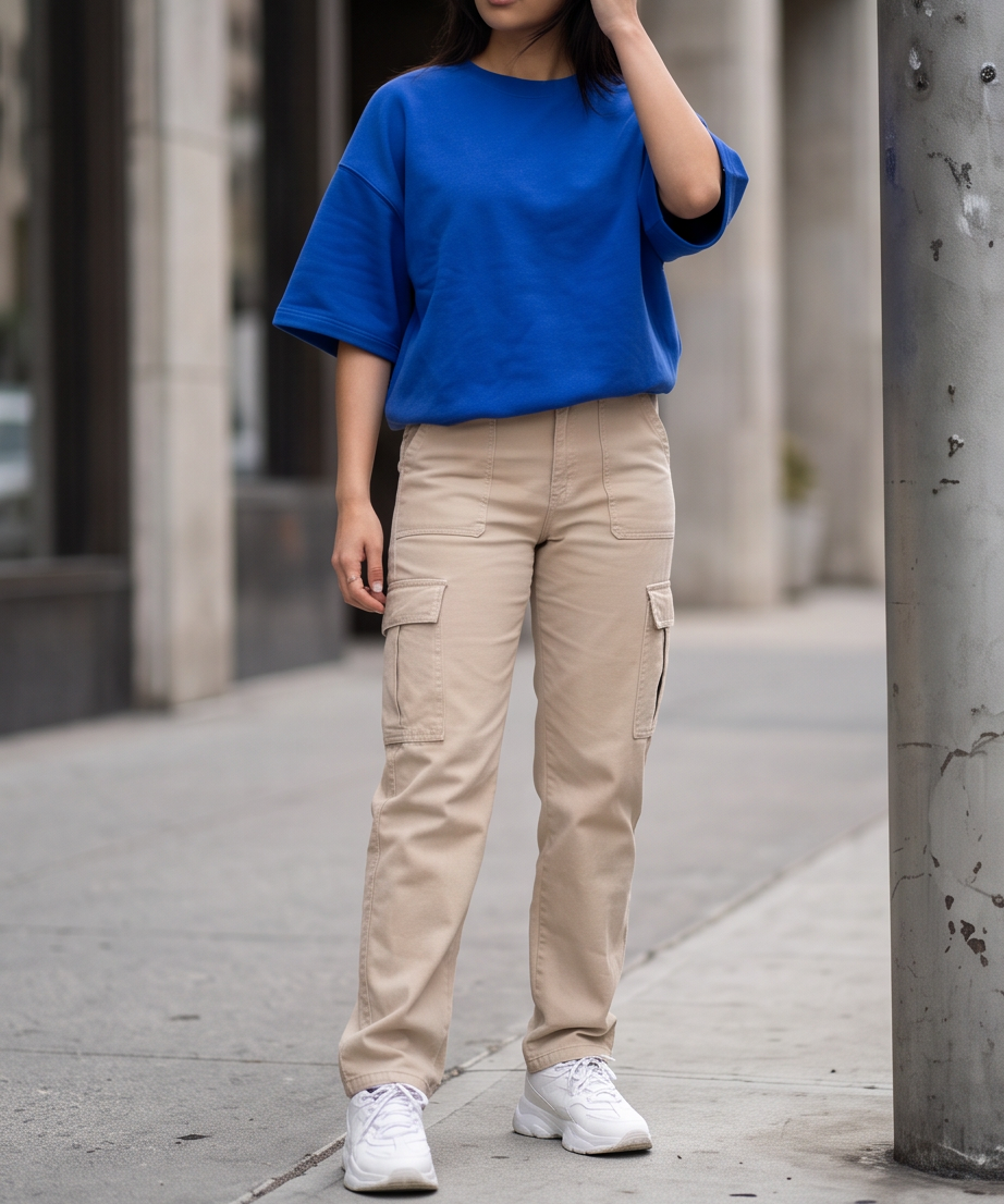 Cobalt Washed Crew Short Sleeve Top