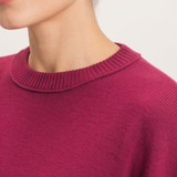 Burgandy Short Sleeve Light Sweater