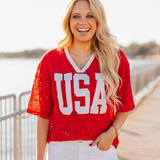 USA and Lace Top