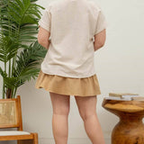 PLUS STRIPE COLLARED  LINEN SHIRT