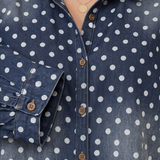 Denim Polka Dot Top