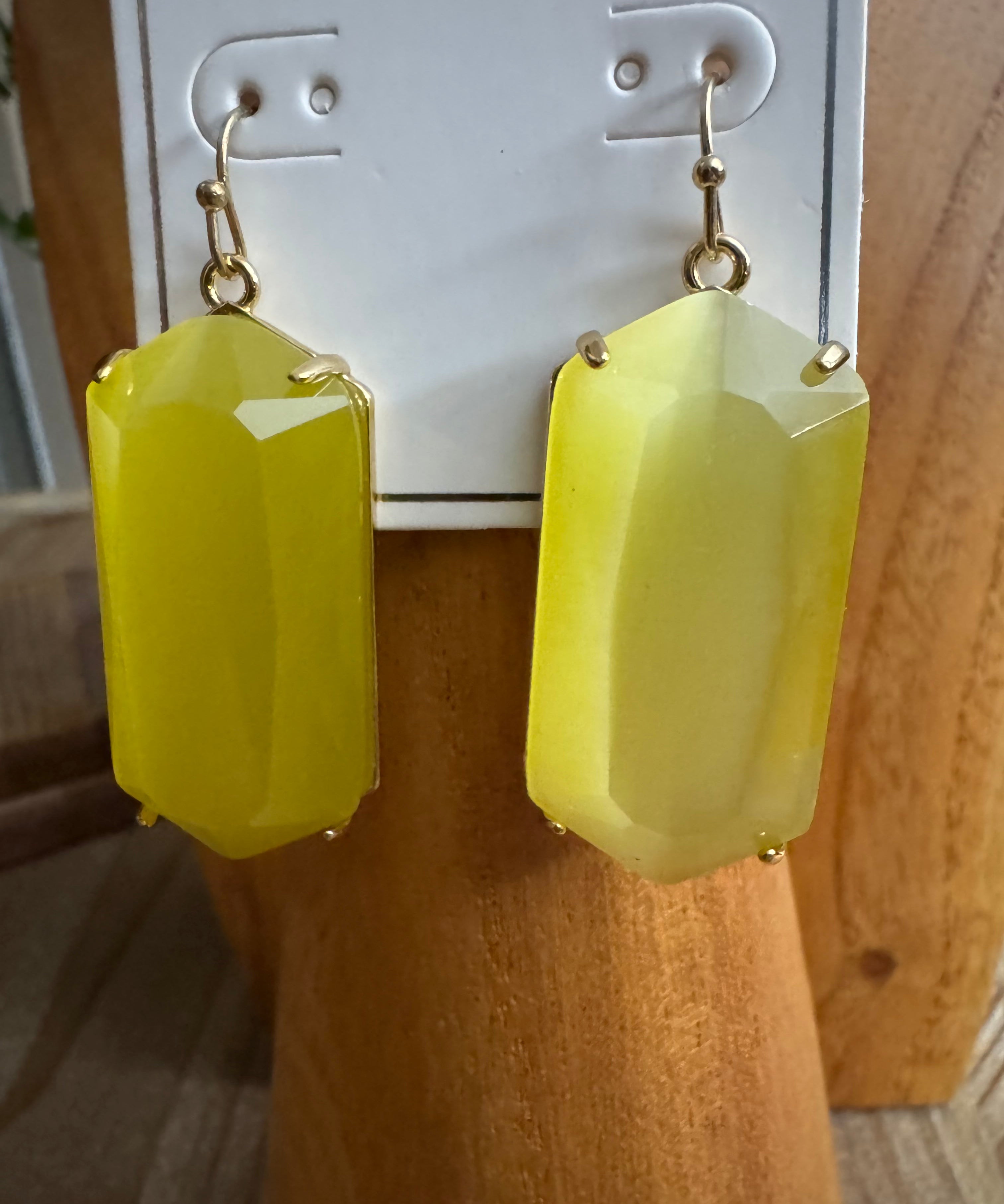 Sunshine with Sass Yellow Drop Earrings