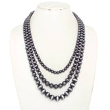 Western Navajo Multi Strand Pearl Necklace