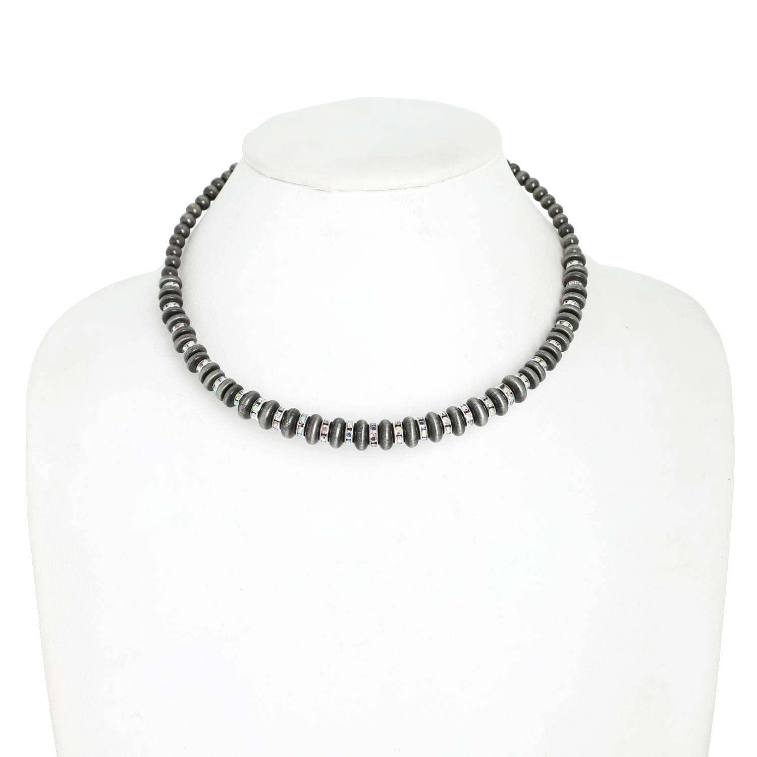 Western Navajo Pearl Beaded Collar Necklace