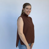 Sleeveless Turtleneck Sweater Vest