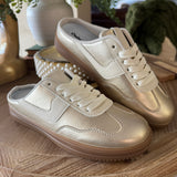 Gold Disco Slide Tennis Shoe