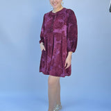 Jacquard Pattern Velvety Dress