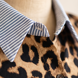 Leopard Stripe Mix Top