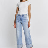 Mica embroidery jean