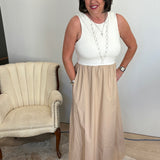 Mixed Media Tank Dress