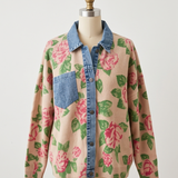 Flower and Denim Cardigan