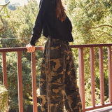 Camo-printed Drawstring Pants